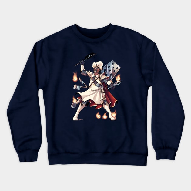 Oui, Chef! Fantasy Culinary Warrior Crewneck Sweatshirt by Indi Martin